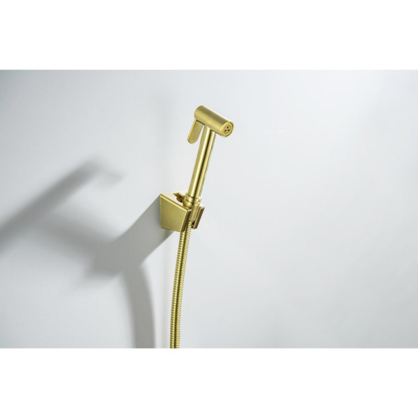 AQ2054BG гигиенический ручной душ со шлангом 120 см и держателем, шлиф. золото. Фото 3