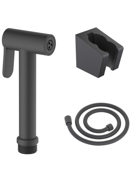 AQ2054MB гигиенический ручной душ со шлангом 120 см и держателем, матовый черный. Фото 1