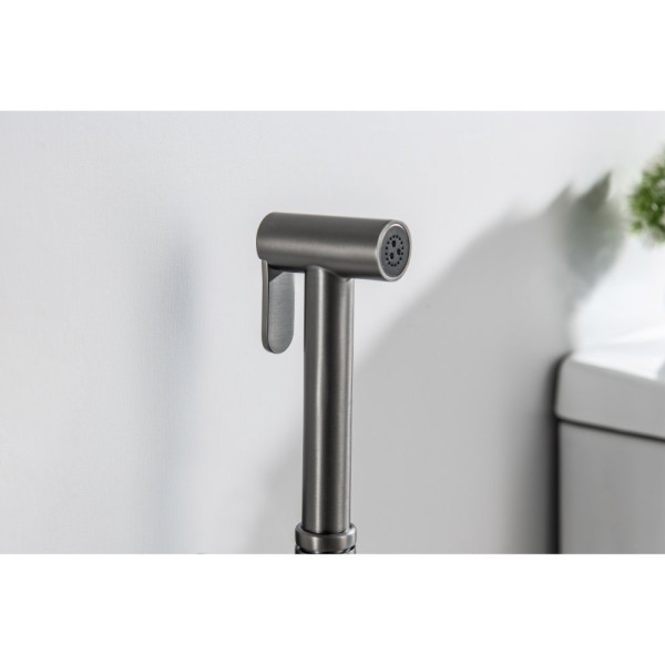 AQ2057BGM гигиенический ручной душ, оружейная сталь (шлиф. черный хром). Фото 3