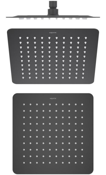 AQ2072MB квадратный верхний душ 250*250*2 мм, матовый черный. Фото 1