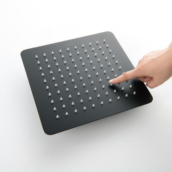 AQ2072MB квадратный верхний душ 250*250*2 мм, матовый черный. Фото 3