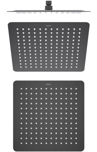 AQ2074MB квадратный верхний душ 300*300*2 мм, матовый черный. Фото 1