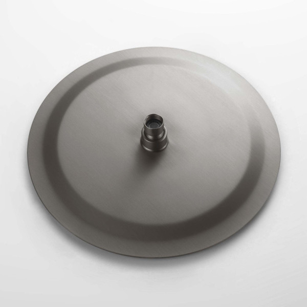 AQ2075BGM круглый верхний душ 300*2 мм, оружейная сталь (шлиф. черный хром). Фото 5