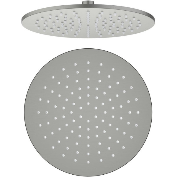 AQ2077BGM круглый верхний душ 250*7 мм, оружейная сталь (шлиф. черный хром). Фото 1