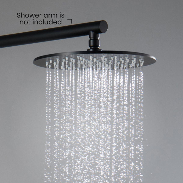 AQ2077MB круглый верхний душ 250*7 мм, матовый черный. Фото 5