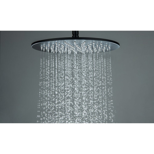 AQ2079MB круглый верхний душ 300*7 мм, матовый черный. Фото 3