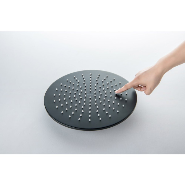 AQ2079MB круглый верхний душ 300*7 мм, матовый черный. Фото 4