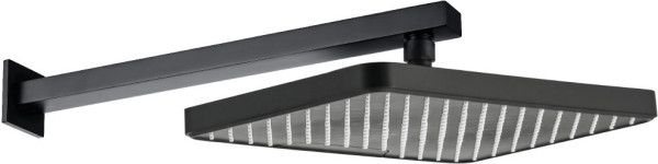 AQ2081MB прямоугольный верхний душ настенный 305х205х25 мм, матовый черный. Фото 3