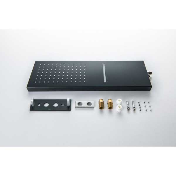 AQ2085MB настенный верхний душ 2 jet 550*170*30 мм, матовый черный. Фото 7