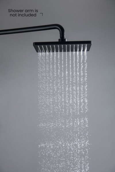 AQ2087MB прямоугольный верхний душ 260*188*68 мм, матовый черный. Фото 5