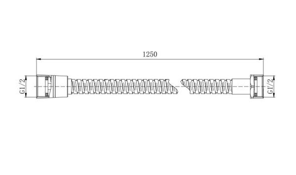 AQ2100CR шланг для душа 125см нержавейка. Фото 4