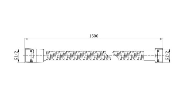 AQ2101MB шланг для душа 160 см нержавейка, матовый черный. Фото 4