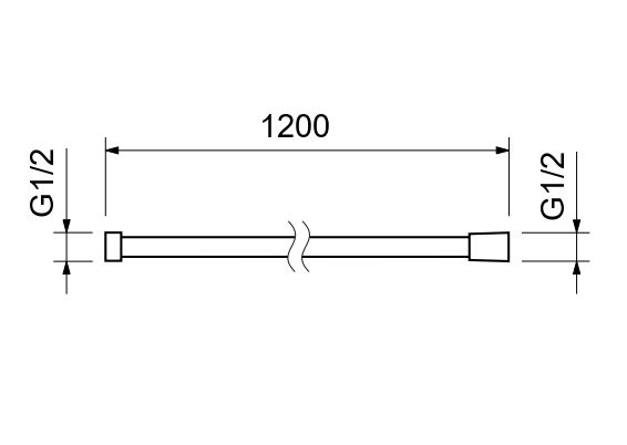 AQ2103BGM шланг для душа 120 см нержавейка, оружейная сталь (шлиф. черный хром). Фото 3