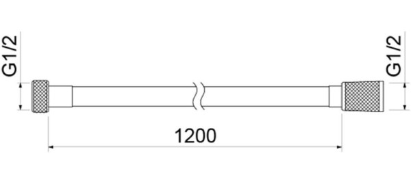 AQ2103CR шланг для душа 120 см нержавейка. Фото 2