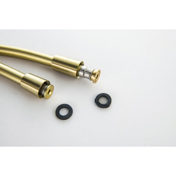 AQ2104BG шланг для душа 120 см ПВХ, шлиф. золото. Фото 5