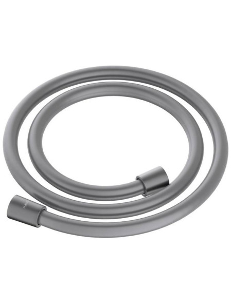 AQ2104BGM шланг для душа 120 см ПВХ, оружейная сталь (шлиф. черный хром). Фото 1