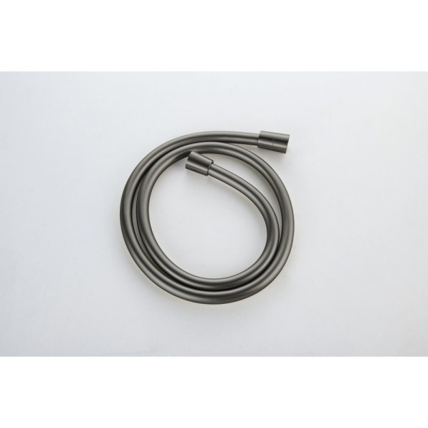 AQ2104BGM шланг для душа 120 см ПВХ, оружейная сталь (шлиф. черный хром). Фото 3