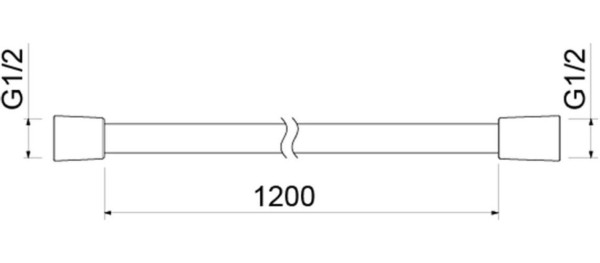 AQ2104CR шланг для душа 120 см ПВХ. Фото 2