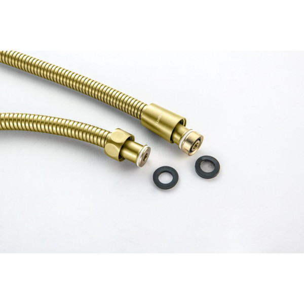 AQ2105BG шланг для душа 150 см нержавейка, шлиф. золото. Фото 4
