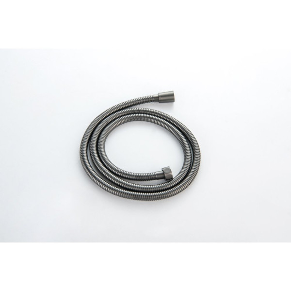 AQ2105BGM шланг для душа 150 см нержавейка, оружейная сталь (шлиф. черный хром). Фото 3