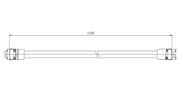 AQ2110CR шланг для душа 125см ПВХ. Фото 2