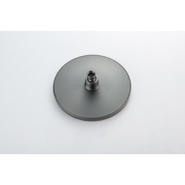 AQ2140BGM БЕТТА душевая система (смеситель для ванны) 220мм, оружейная сталь (шлиф. черный хром). Фото 4