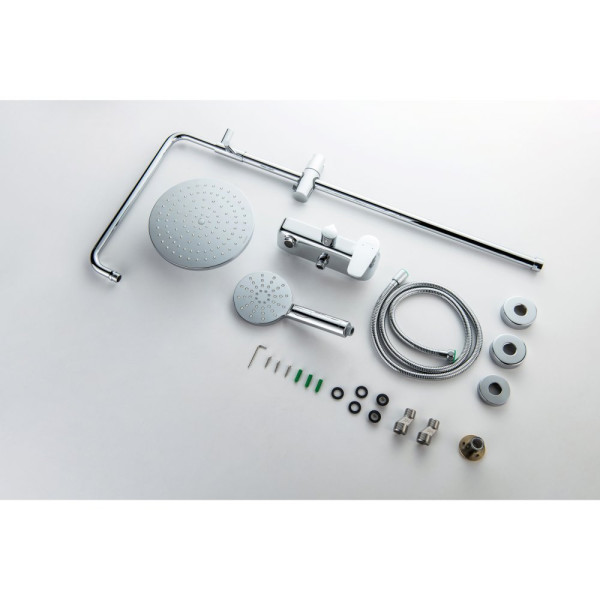 AQ2140CR БЕТТА душевая система (смеситель для ванны) 220мм. Фото 13