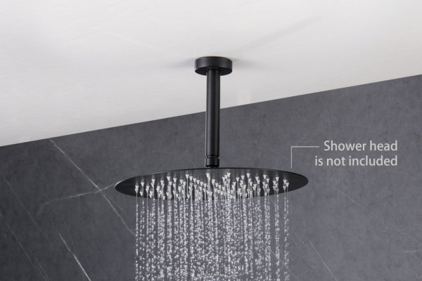 AQ2171MB держатель верхнего душа потолочный 150 мм, матовый черный. Фото 4