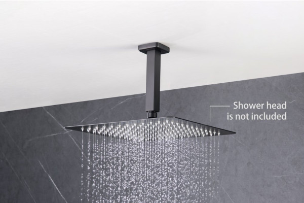 AQ2172MB держатель верхнего душа потолочный 150 мм, матовый черный. Фото 3