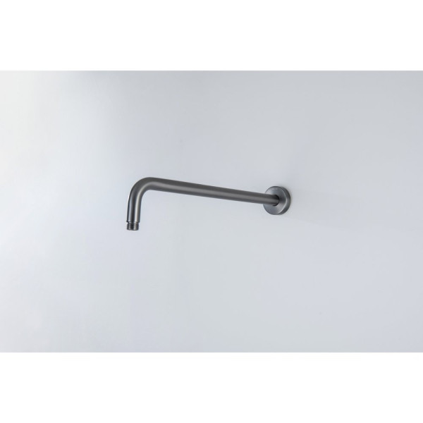 AQ2176BGM держатель верхнего душа настенный 400 мм, оружейная сталь (шлиф. черный хром). Фото 3