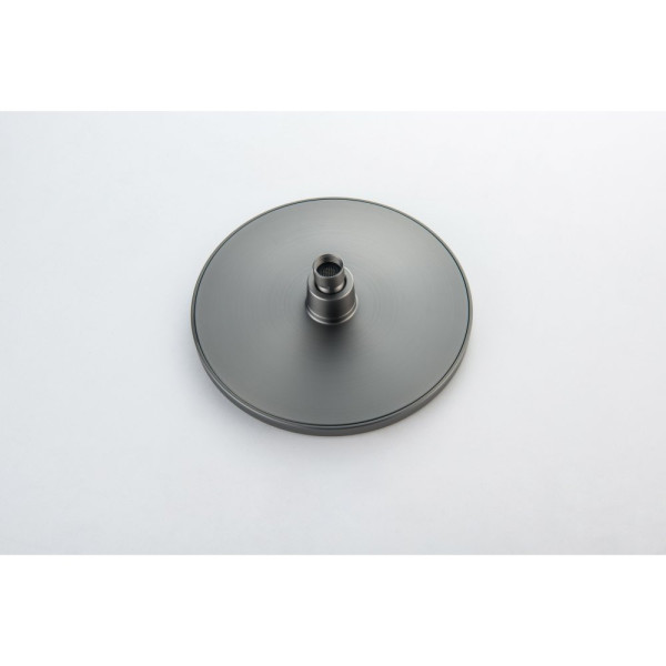 AQ2343BGM ЕВРОПА термостатическая душевая система (смеситель для душа) 220мм, оружейная сталь (шлиф. черный хром). Фото 3