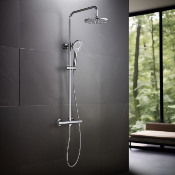 AQ2343CR ЕВРОПА термостатическая душевая система (смеситель для душа) 220мм. Фото 2