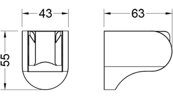 AQ2405MB держатель ручного душа, матовый черный. Фото 2