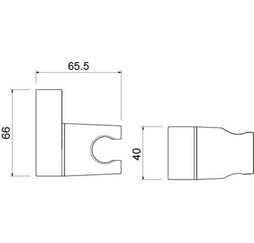 AQ2406MB держатель ручного душа, матовый черный. Фото 2