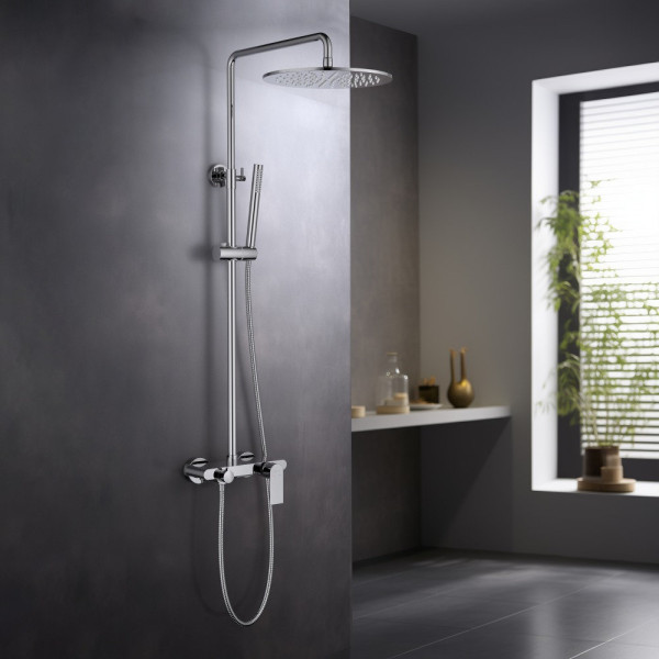 AQ2440CR ЛИРА душевая система (смеситель для ванны) 300мм. Фото 3