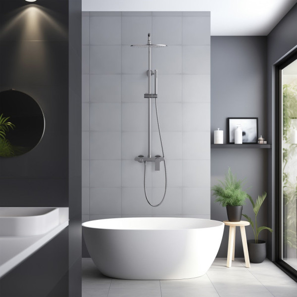 AQ2440CR ЛИРА душевая система (смеситель для ванны) 300мм. Фото 4