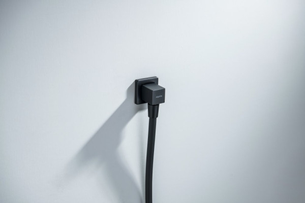 AQ2458MB шланговое подсоединение, матовый черный. Фото 3