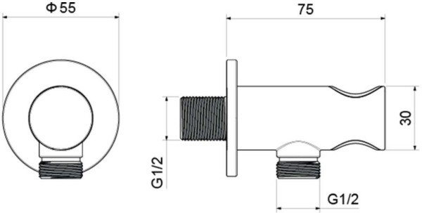 AQ2464MB шланговое подсоединение с держателем, матовый черный. Фото 2
