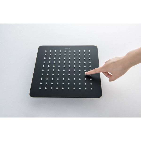 AQ2465MB ЛИРА душевая система (смеситель для душа) 250х250мм, матовый черный. Фото 3