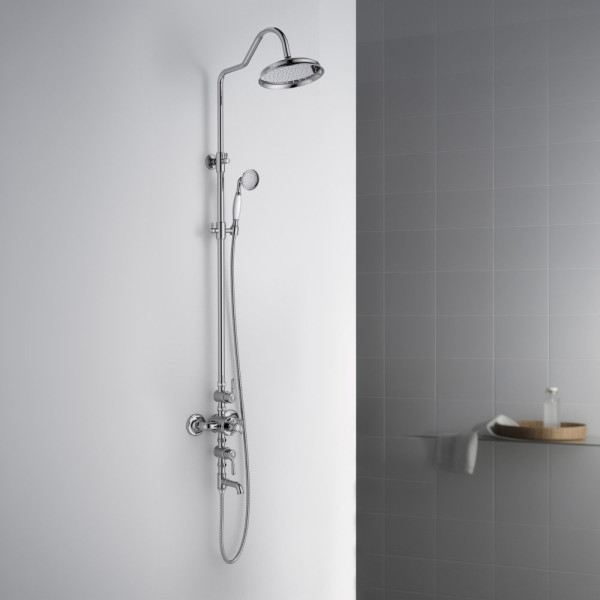 AQ2543CR КЛАССИК термостатическая душевая система с изливом 220мм. Фото 3