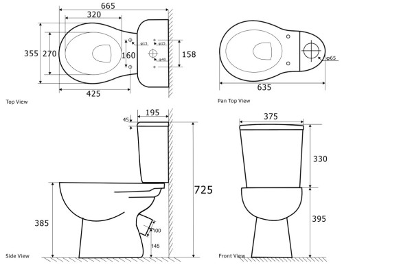 AQ2780-00 КАИР Унитаз напольный с бачком 660*360*720, косой выпуск, сиденье из полипропилена, крепеж. Фото 7