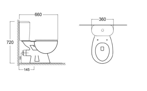 AQ2780-00 КАИР Унитаз напольный с бачком 660*360*720, косой выпуск, сиденье из полипропилена, крепеж. Фото 8