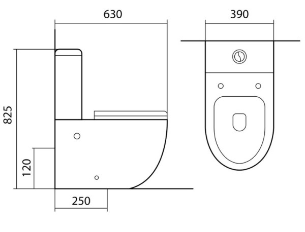 AQ2903-00 ЕВРОПА Унитаз напольный безободковый с бачком 630*390*825мм, горизонтальный выпуск, тонкое сиденье с механизмом плавного закрывания, крепеж. Фото 7