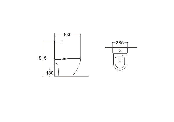 AQ2903T-00 ЕВРОПА Унитаз напольный безободковый TORNADO с бачком 630*390*825мм, горизонтальный выпуск, тонкое сиденье soft-close, крепеж. Фото 6