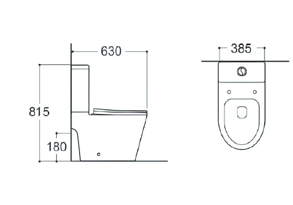 AQ2904T-00 ВЕГА Унитаз напольный безободковый TORNADO с бачком 630*390*825мм, горизонтальный выпуск, тонкое сиденье soft-close, крепеж. Фото 5