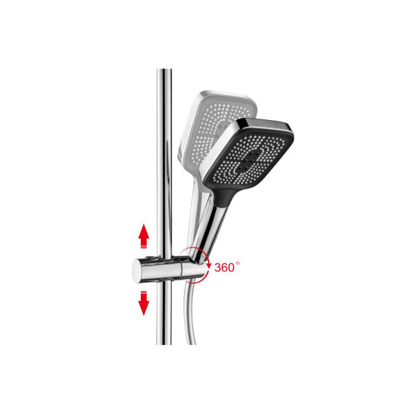 AQ3040CR ПОЛАРИС душевая система (смеситель для ванны) 295х195 мм. Фото 7