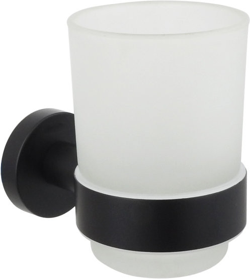 AQ4004MB ВЕГА стакан с держателем, матовый черный. Фото 1