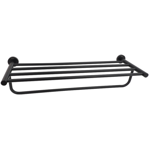 AQ4015MB ВЕГА полка для полотенец, матовый черный. Фото 1