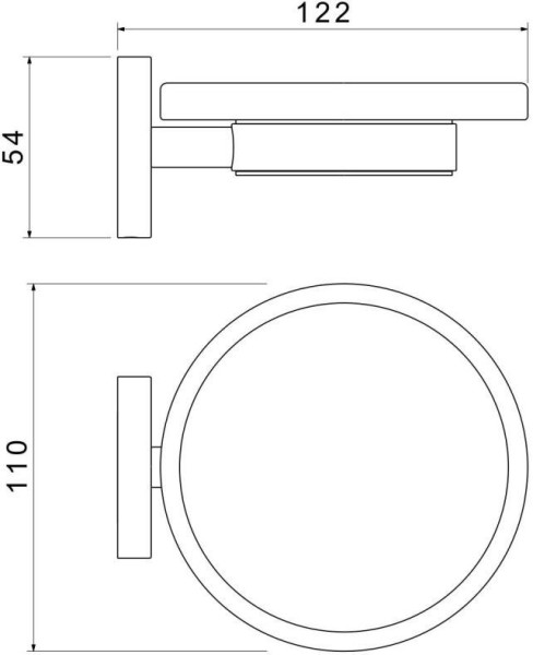 AQ4103MB ЕВРОПА мыльница, матовый черный. Фото 2