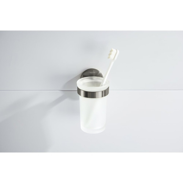 AQ4104BGM ЕВРОПА стакан с держателем, оружейная сталь (шлиф. черный хром). Фото 4